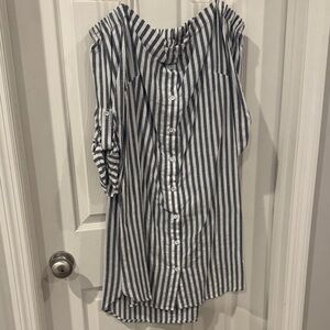 Striped Button-Up Shirt